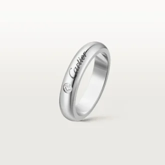 Obrączka ślubna C De Cartier, szerokość 4 mm, 1 diament