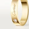 Obrączka ślubna C De Cartier, szerokość 4 mm, 1 diament