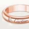 Obrączka ślubna C De Cartier, szerokość 4 mm, 1 diament
