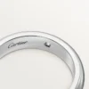 Obrączka ślubna C De Cartier, szerokość 4 mm, 1 diament