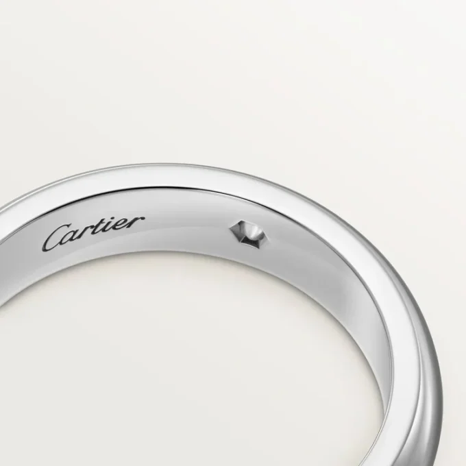 Obrączka ślubna C De Cartier, szerokość 4 mm, 1 diament