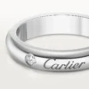 Obrączka ślubna C De Cartier, szerokość 4 mm, 1 diament