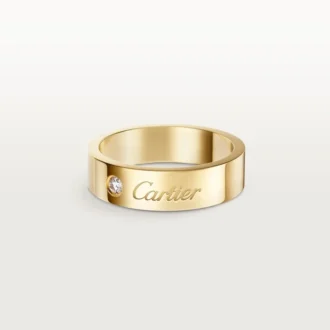 Obrączka ślubna C De Cartier, szerokość 5 mm, 1 diament