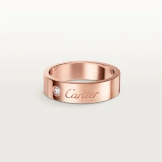 Obrączka ślubna C De Cartier, szerokość 5 mm, 1 diament
