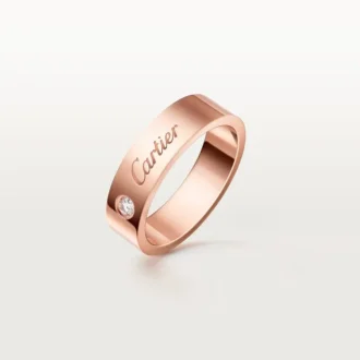 Obrączka ślubna C De Cartier, szerokość 5 mm, 1 diament