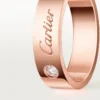 Obrączka ślubna C De Cartier, szerokość 5 mm, 1 diament
