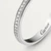 Obrączka ślubna Cartier D’amour – platyna, diamenty – Cartier