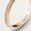 Obrączka ślubna Cartier D’amour – różowe złoto, diamenty – Cartier