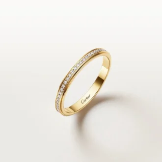 Obrączka ślubna Cartier D’amour, szerokość 2,3 mm, wysadzana