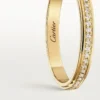 Obrączka ślubna Cartier D’amour, szerokość 2,3 mm, wysadzana