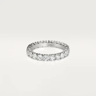 Obrączka ślubna Cartier Destinee – platyna, diamenty – Cartier