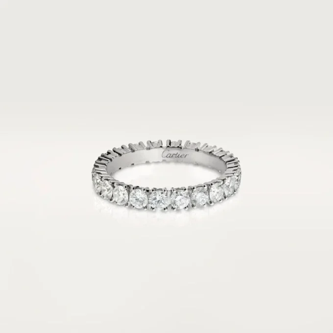 Obrączka ślubna Cartier Destinee – platyna, diamenty – Cartier