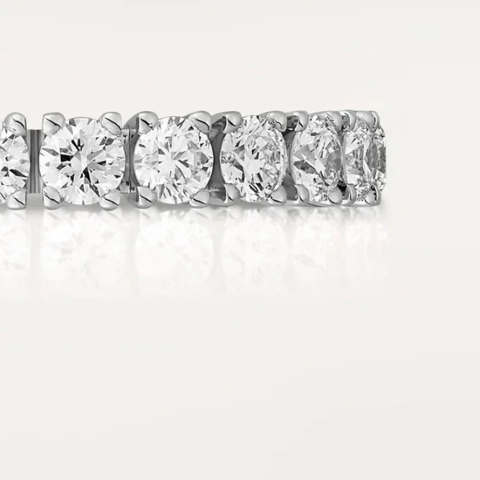 Obrączka ślubna Cartier Destinee – platyna, diamenty – Cartier
