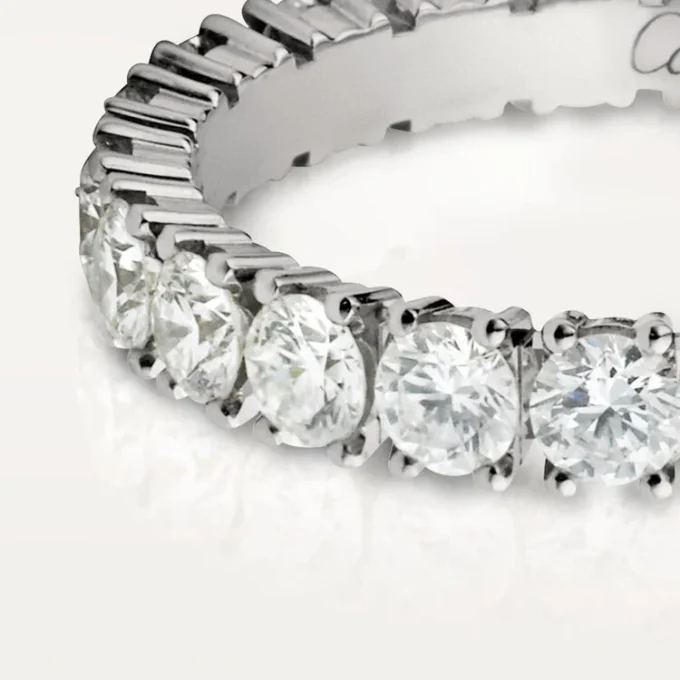 Obrączka ślubna Cartier Destinee – platyna, diamenty – Cartier