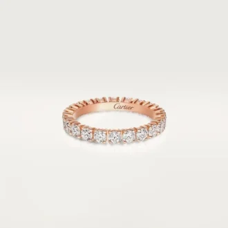 Obrączka ślubna Cartier Destinee – różowe złoto, diamenty – Cartier