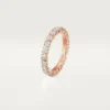Obrączka ślubna Cartier Destinee – różowe złoto, diamenty – Cartier