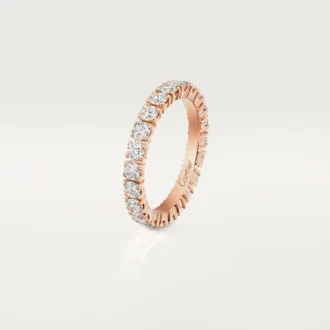 Obrączka ślubna Cartier Destinee – różowe złoto, diamenty – Cartier