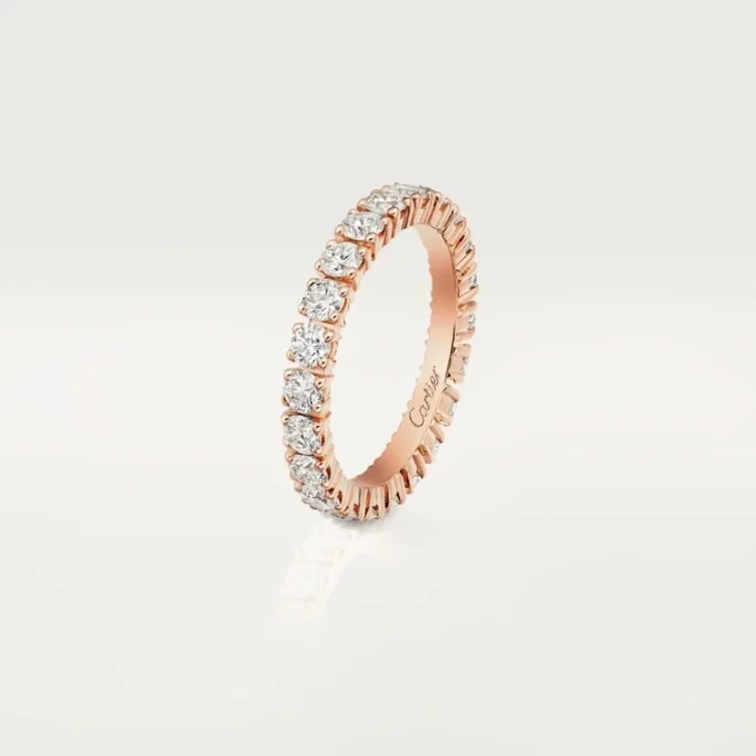Obrączka ślubna Cartier Destinee – różowe złoto, diamenty – Cartier