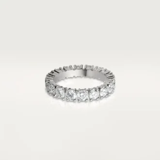 Obrączka ślubna Cartier Destinee, szerokość 4,1 mm, wysadzana