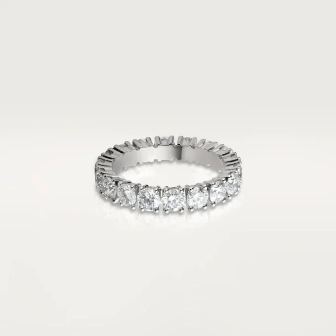 Obrączka ślubna Cartier Destinee, szerokość 4,1 mm, wysadzana