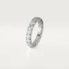 Obrączka ślubna Cartier Destinee, szerokość 4,1 mm, wysadzana