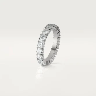 Obrączka ślubna Cartier Destinee, szerokość 4,1 mm, wysadzana