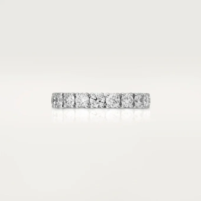 Obrączka ślubna Cartier Destinee, szerokość 4,1 mm, wysadzana