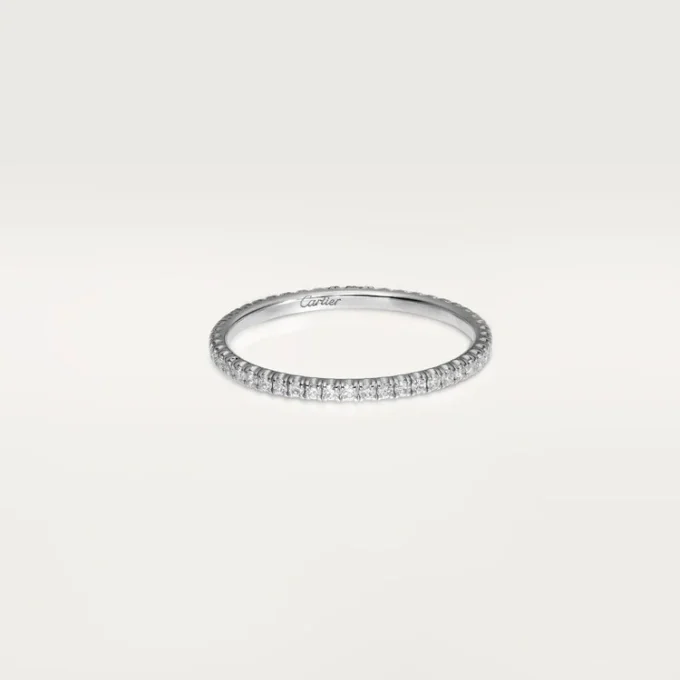 Obrączka ślubna Etincelle De Cartier – białe złoto, diamenty – Cartier
