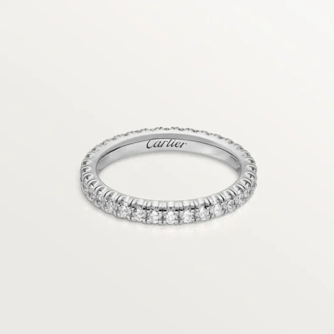 Obrączka ślubna Etincelle De Cartier – białe złoto, diamenty – Cartier