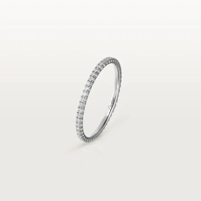 Obrączka ślubna Etincelle De Cartier – białe złoto, diamenty – Cartier