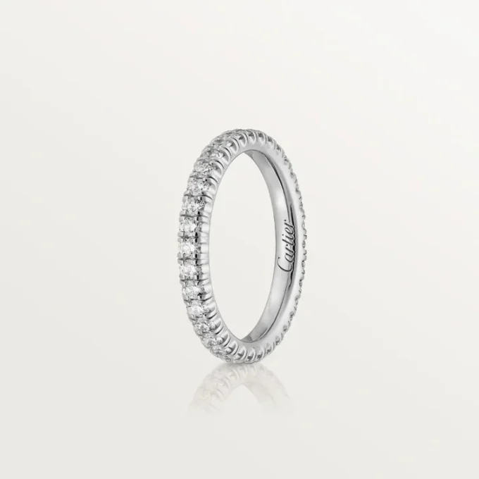 Obrączka ślubna Etincelle De Cartier – białe złoto, diamenty – Cartier