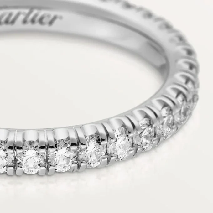Obrączka ślubna Etincelle De Cartier – białe złoto, diamenty – Cartier