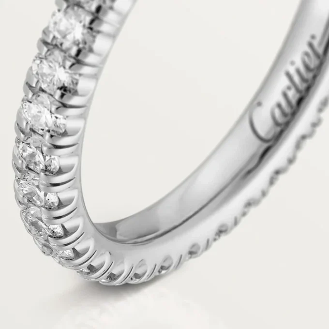 Obrączka ślubna Etincelle De Cartier – białe złoto, diamenty – Cartier
