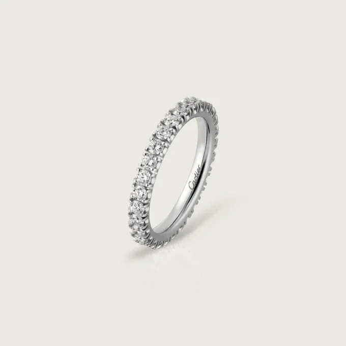 Obrączka ślubna Etincelle De Cartier – platyna, diamenty – Cartier
