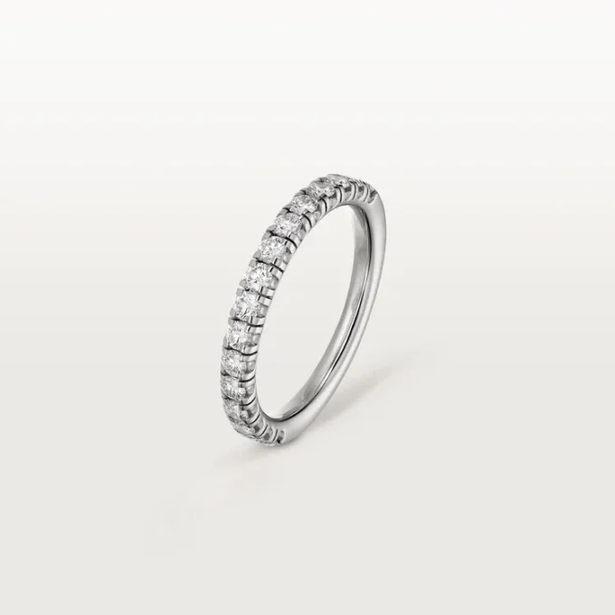 Obrączka ślubna Etincelle De Cartier – platyna, diamenty – Cartier