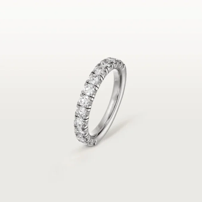 Obrączka ślubna Etincelle De Cartier – platyna, diamenty – Cartier