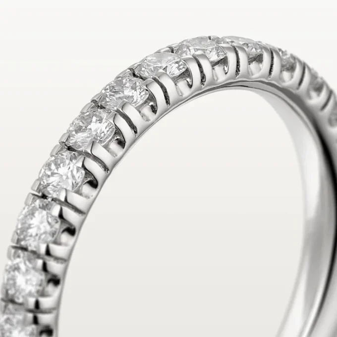 Obrączka ślubna Etincelle De Cartier – platyna, diamenty – Cartier
