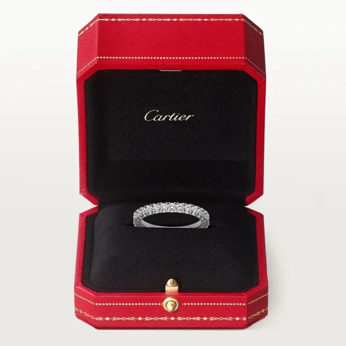 Obrączka ślubna Etincelle De Cartier – platyna, diamenty – Cartier