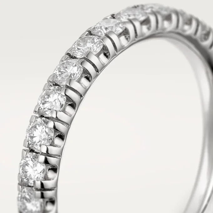 Obrączka ślubna Etincelle De Cartier – platyna, diamenty – Cartier