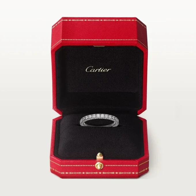 Obrączka ślubna Etincelle De Cartier – platyna, diamenty – Cartier