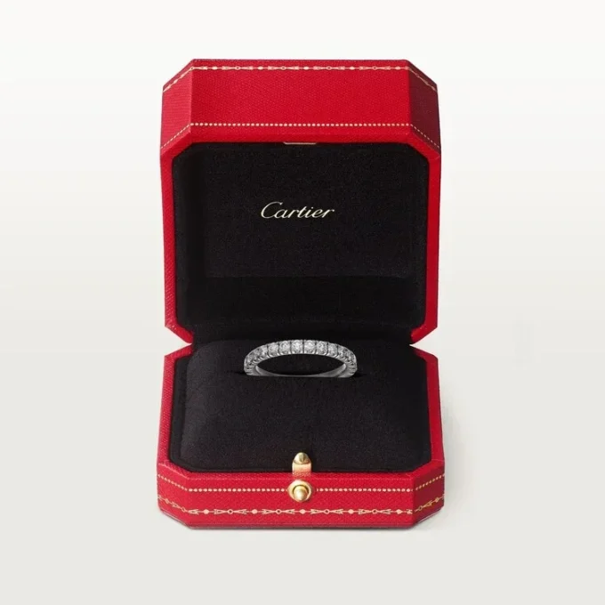 Obrączka ślubna Etincelle De Cartier – platyna, diamenty – Cartier