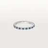 Obrączka ślubna Etincelle De Cartier – platyna, szafiry, diamenty – Cartier