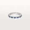 Obrączka ślubna Etincelle De Cartier – platyna, szafiry, diamenty – Cartier