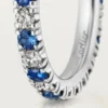 Obrączka ślubna Etincelle De Cartier – platyna, szafiry, diamenty – Cartier