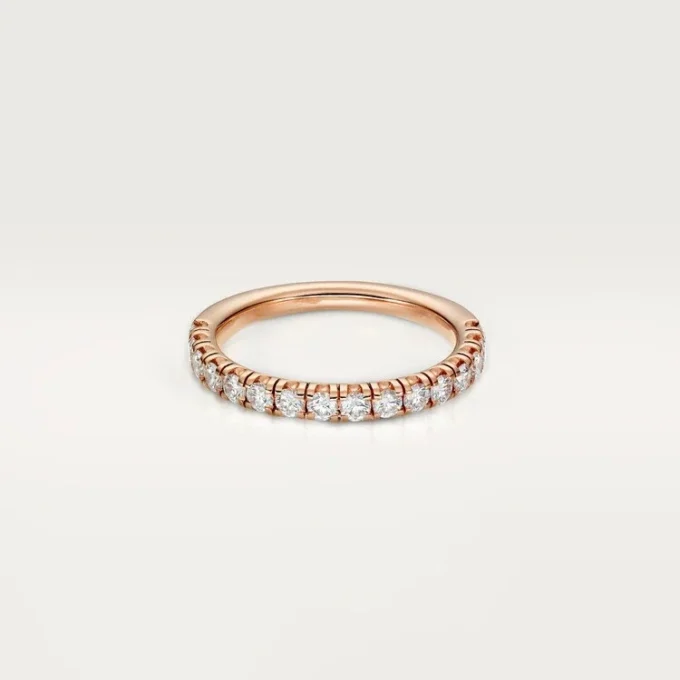 Obrączka ślubna Etincelle De Cartier – różowe złoto, diamenty – Cartier