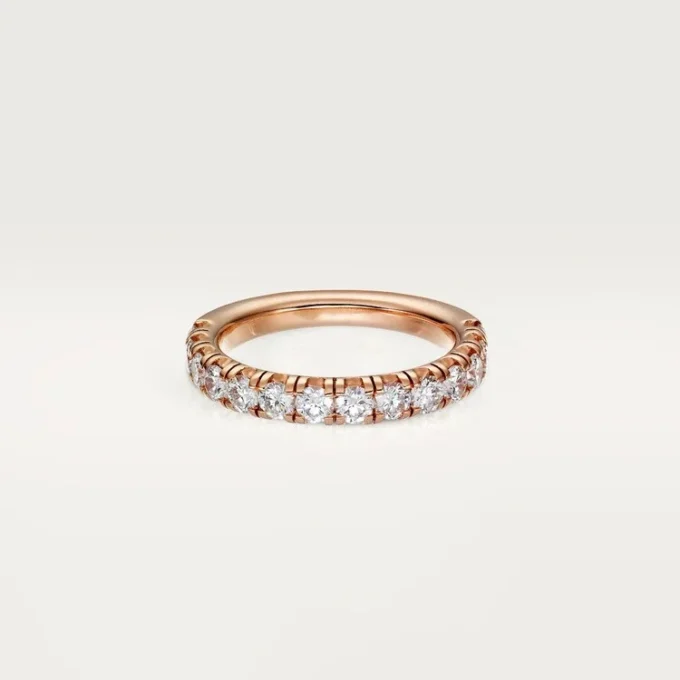 Obrączka ślubna Etincelle De Cartier – różowe złoto, diamenty – Cartier