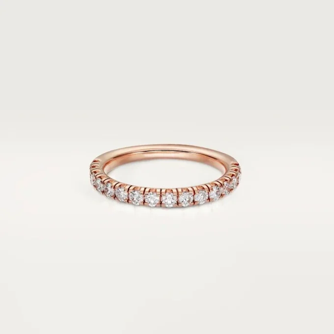 Obrączka ślubna Etincelle De Cartier – różowe złoto, diamenty – Cartier