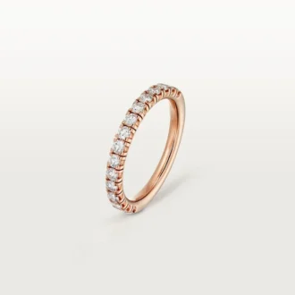 Obrączka ślubna Etincelle De Cartier – różowe złoto, diamenty – Cartier