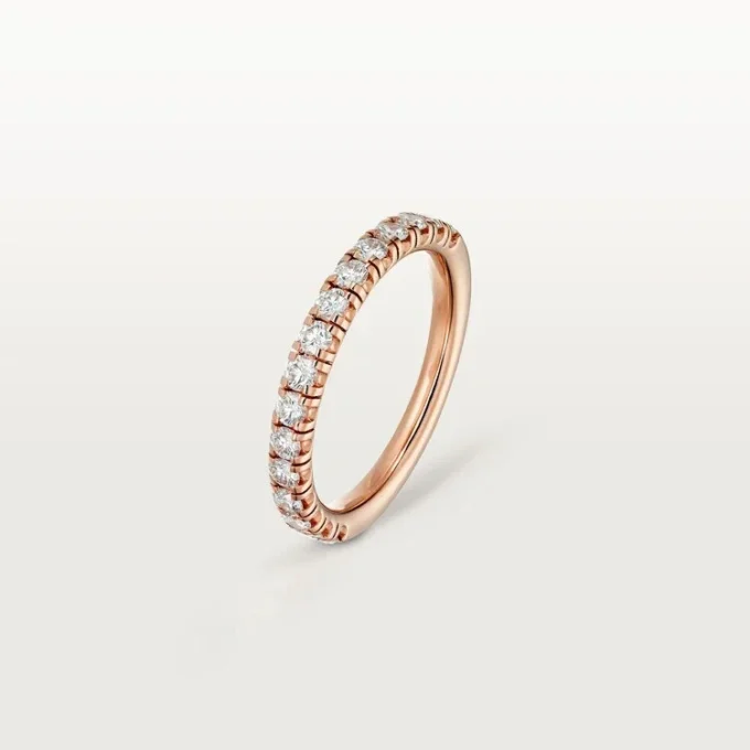 Obrączka ślubna Etincelle De Cartier – różowe złoto, diamenty – Cartier
