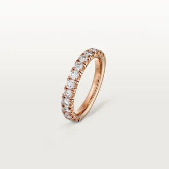 Obrączka ślubna Etincelle De Cartier – różowe złoto, diamenty – Cartier